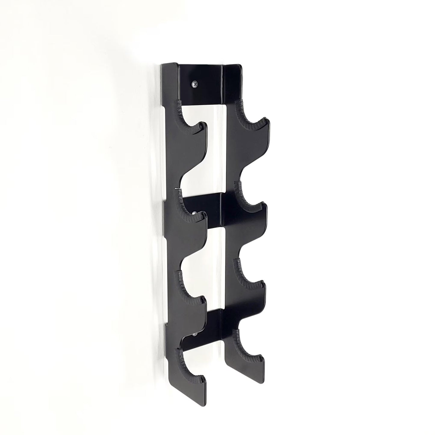 Wall-Mounted Small Dumbbell Rack - Compact Hand Weight Storage for Light Weights (Up to 4" / 10Cm Diameter) Home Gym Space-Saving Organizer