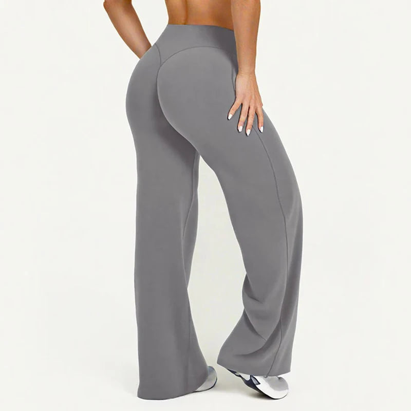 Straight Leg Pants Ultra Soft Butter Fabric Women Mid-Waist Yoga Pants Naked Feel Sports Leggings Pilates Running Sport Trousers