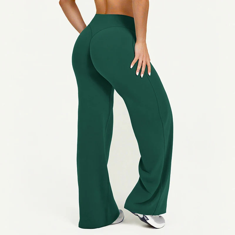 Straight Leg Pants Ultra Soft Butter Fabric Women Mid-Waist Yoga Pants Naked Feel Sports Leggings Pilates Running Sport Trousers