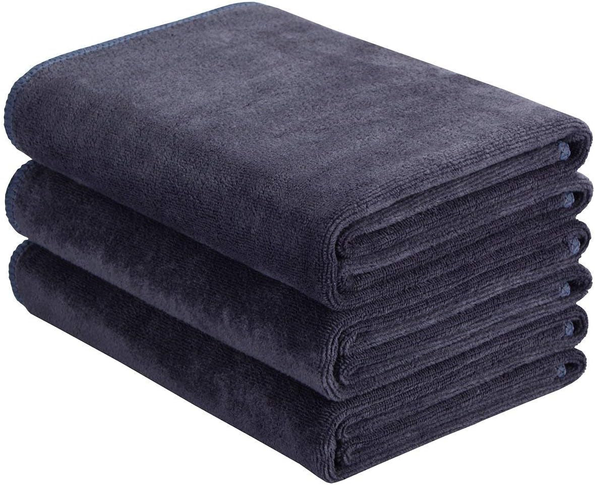 Microfibre Gym Towels Sports Towels 40CMX80CM Fast Drying Absorbent Workout Sweat Fitness Yoga Camping 3Pack Grey