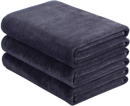 Microfibre Gym Towels Sports Towels 40CMX80CM Fast Drying Absorbent Workout Sweat Fitness Yoga Camping 3Pack Grey