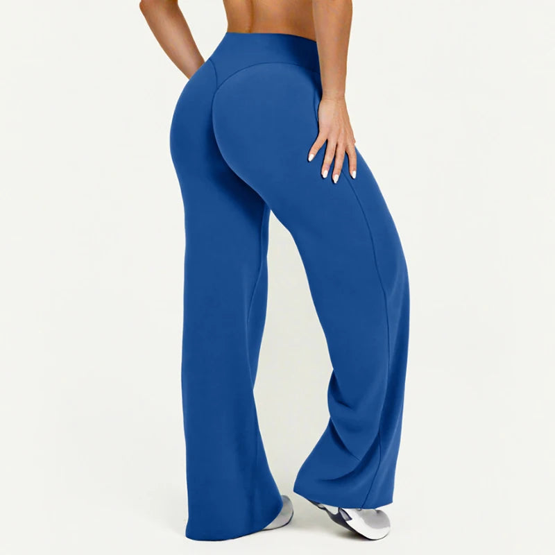 Straight Leg Pants Ultra Soft Butter Fabric Women Mid-Waist Yoga Pants Naked Feel Sports Leggings Pilates Running Sport Trousers