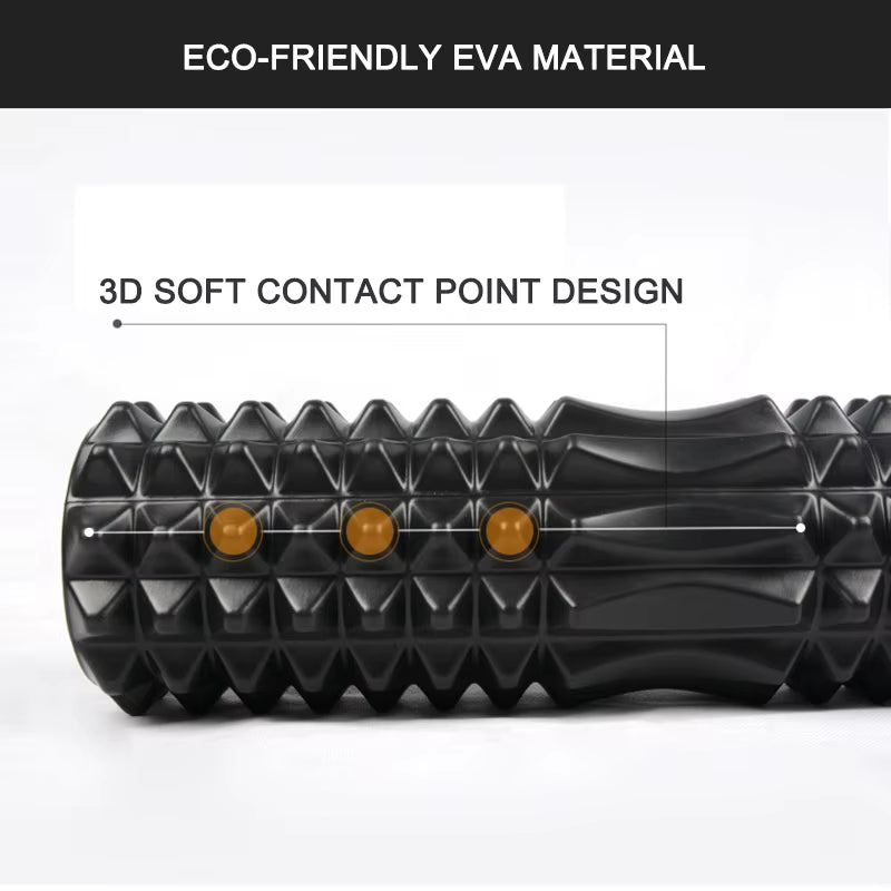 Crescent Solid Foam Axis 45*13Cm Yoga Post Ideal for Fitness, Yoga, Pilates and Muscle Relaxation