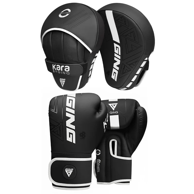 Boxing Pad and Glove Set,Curved Focal Target with Boxing Gloves,Suitable for MMA, Muay Thai,Taekwondo Martial Arts 4-14Oz Choose