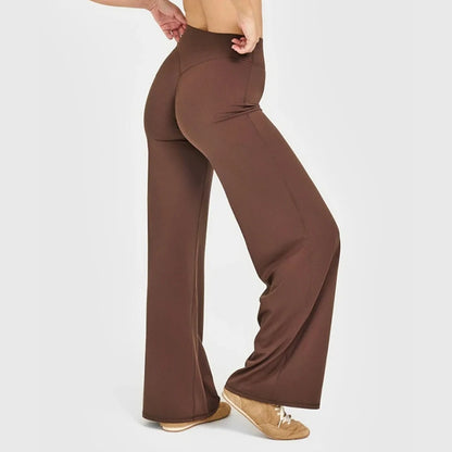 Straight Leg Pants Ultra Soft Butter Fabric Women Mid-Waist Yoga Pants Naked Feel Sports Leggings Pilates Running Sport Trousers