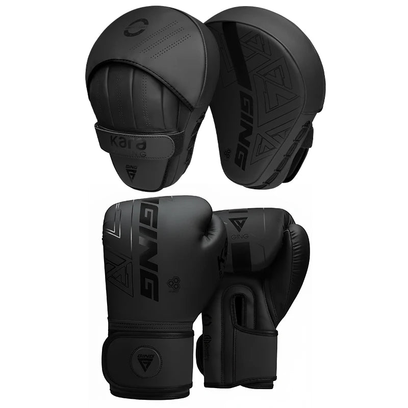Boxing Pad and Glove Set,Curved Focal Target with Boxing Gloves,Suitable for MMA, Muay Thai,Taekwondo Martial Arts 4-14Oz Choose