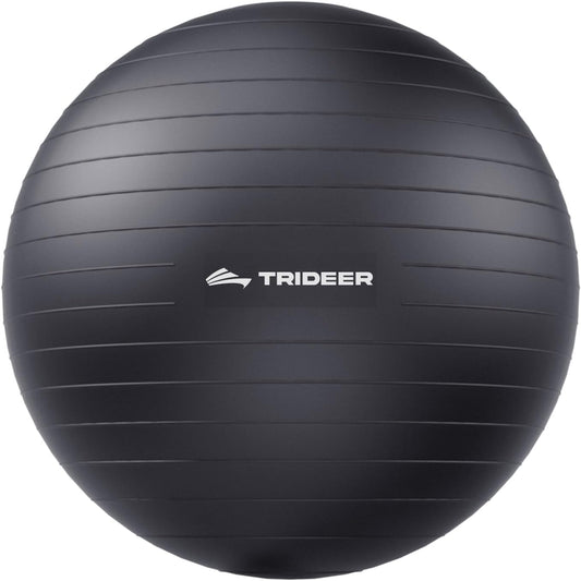 Exercise Ball for Yoga, Pilates & Fitness – Stability Ball Equipment for Home Gym & Office Chair, Core & Balance Training Accessories, Physical Therapy Equipment, Quick Pump Included, 5 Sizes