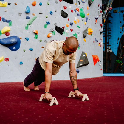 Hardwood Parallettes; Push-Up Handles, 3 Cm Beech Push-Up Bars for Calisthenics & L-Sits